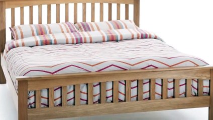 Cream Wooden Bed Frame