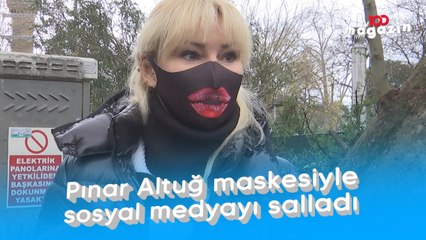 Pınar Altuğ maskesiyle sosyal medyayı salladı