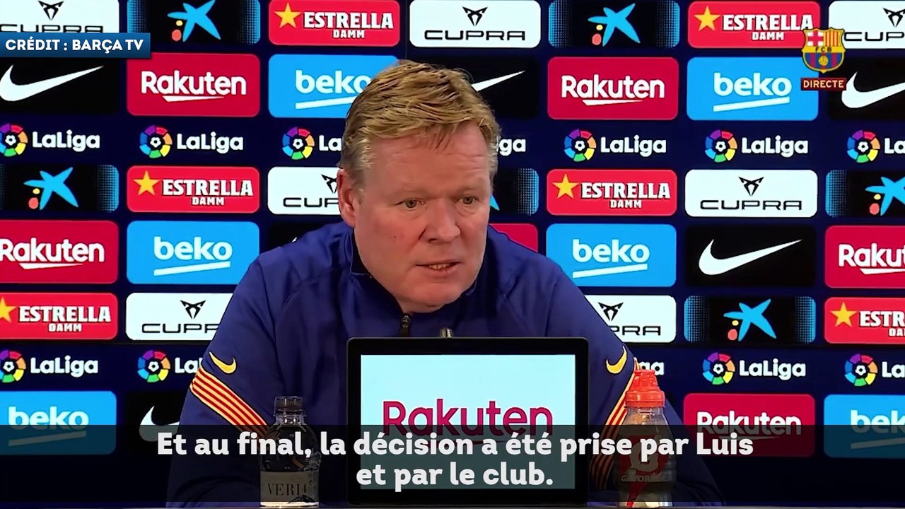 Ronald Koeman ne regrette pas le départ de Luis Suarez