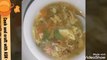 Hot and sour chicken vegetables soup recipe. How to make chicken vegetables soup. Easy recipe of chicken soup