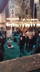 Görüntüler yayınlandı: Erdoğan, Ayasofya’da tekbirlerle karşılanıyor