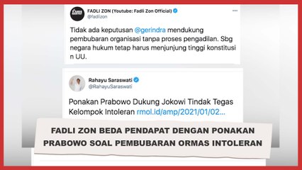 Fadli Zon Beda Pendapat dengan Ponakan Prabowo Soal Pembubaran Ormas