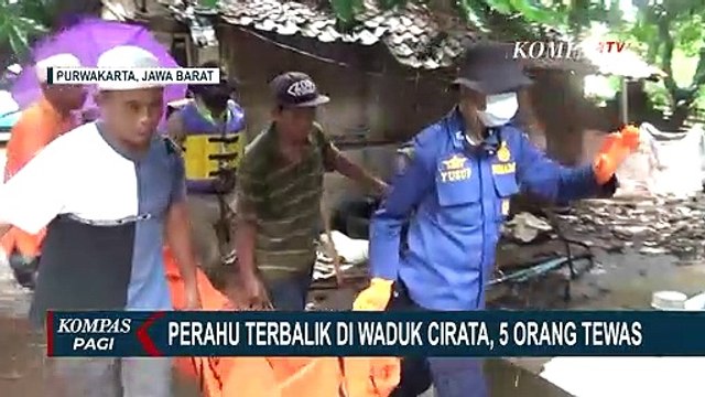 Kelebihan Muatan, Perahu di Waduk Cirata Terbalik dan Tenggelam