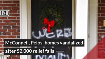 McConnell, Pelosi homes vandalized after $2,000 relief fails, and other top stories in general news from January 03, 2021.