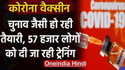 Corona Vaccination: Election जैसी हो रही Preparation,57000 लोगों की हो रही Training | वनइंडिया हिंदी