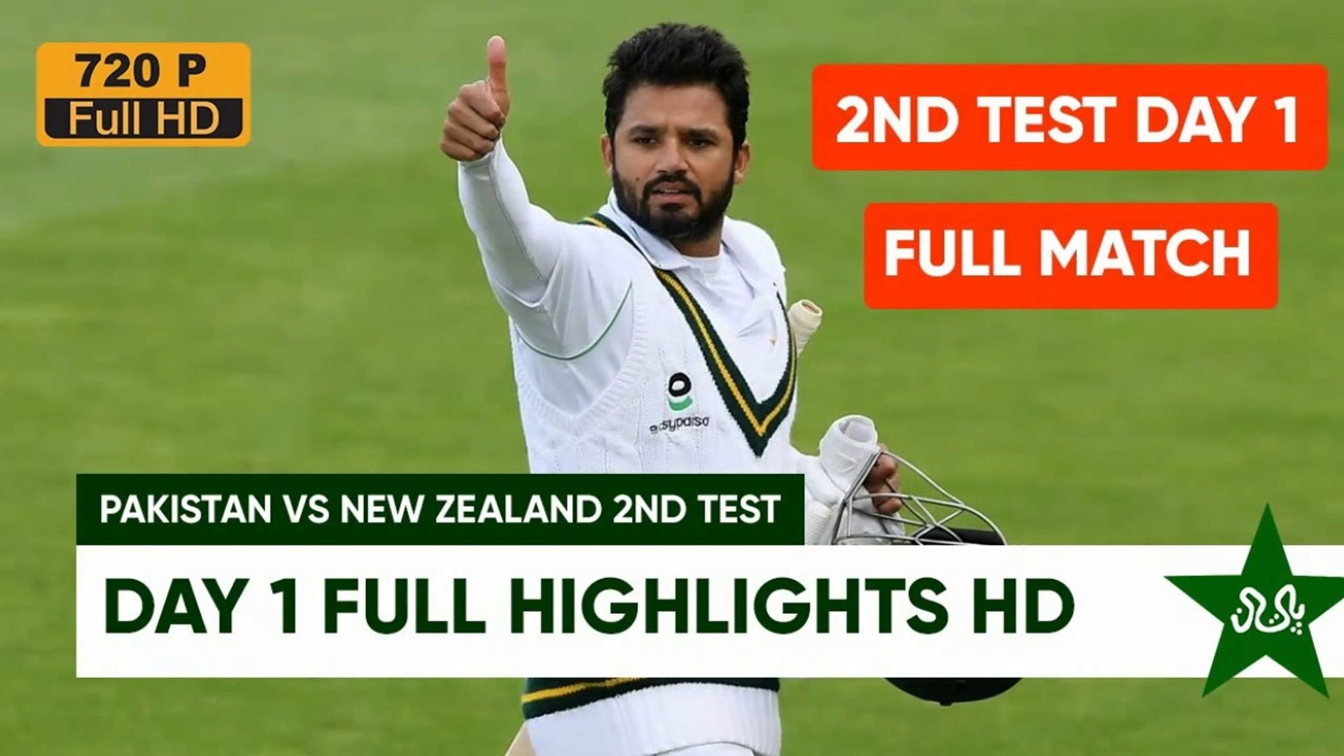 New Zealand vs Pakistan 2nd Test Match Highlights 2021 Day 1 highlights 