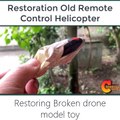 Restoration Old Remote Control Helicopter  - Restoring Broken drone model toy