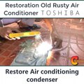 Restoration Old Rusty Air Conditioner ＴＯＳＨＩＢＡ　- Restore Air conditioning condenser