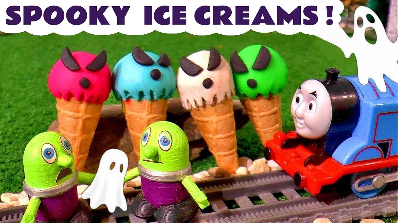 Spooky Ghost Ice Creams Pranks with Funny Funlings and Thomas and Friends plus Marvel Avengers Hulk in this Dress Up Family Friendly Full Episode English Toy Story for Kids
