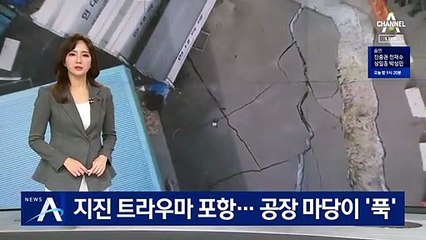 포항서 공장 마당이 ‘푹’…지진 겪었던 시민들은 불안