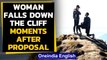 Proposal gone wrong: Woman falls down a 650-feet cliff after saying yes| Oneindia News