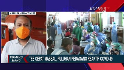 Ratusan Pedagang Pasar Besar Kota Madiun Dites Usap Antigen Corona