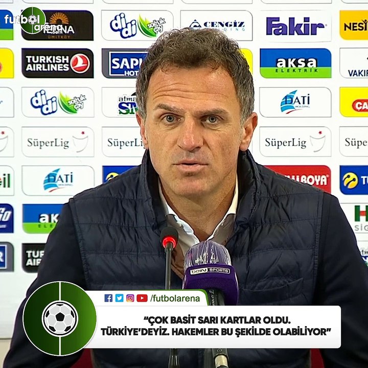 Stjepan Tomas: "Çok basit sarı kartlar oldu. Türkiye'deyiz. Hakemler bu şekilde olabiliyor."