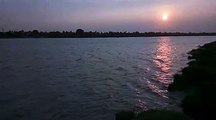 Sunset Scene On River's Water