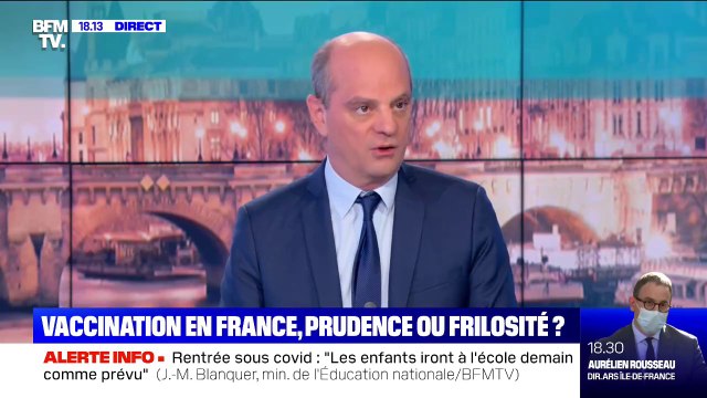 Jean-Michel Blanquer: Dans le futur, quand il y aura des campagnes de vaccination scolaire (…) les établissements s'organiseront
