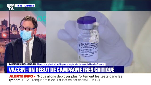 Aurélien Rousseau (directeur ARS Ile-de-France): Nous aurons d'ici la fin du mois de janvier 2,6 millions de doses (…) pour vacciner plus d'un million de personnes
