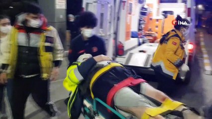 TEM’de aracına yakıt almak isterken istinat duvarından düştü