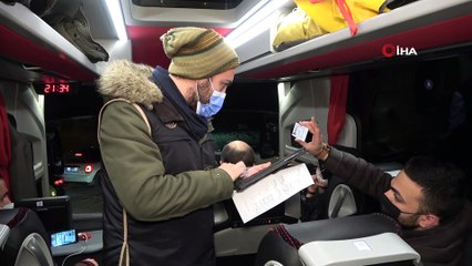 Otobüslerde HES kodu ve maske denetimi