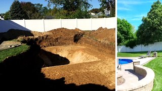 BEFORE AND AFTER - Long Island Poolscapes #longisland #pools