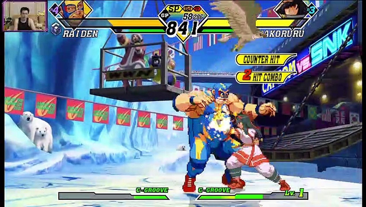 (GC) Capcom Vs. SNK 2 EO - 14 - Raiden - Ratio mode - Level 8