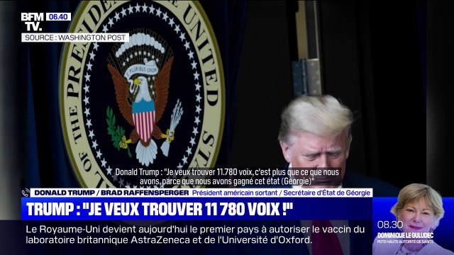 Je veux trouver 11.780 voix : l'embarrassant enregistrement de Donald Trump faisant pression sur un responsable électoral de Géorgie