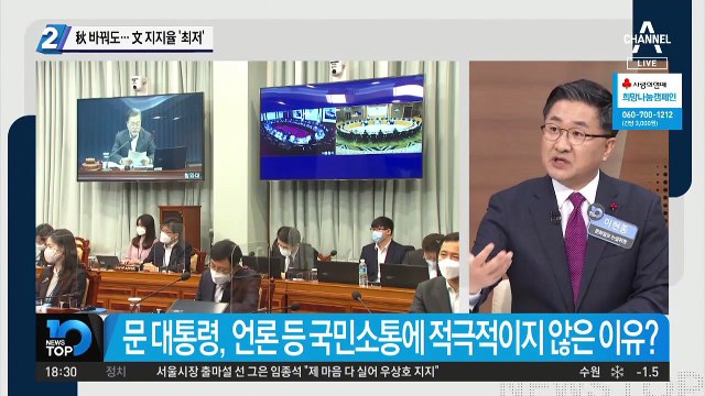 추미애 바꿔도…文지지율 ‘최저’