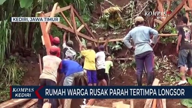Tebing Setinggi 20 Meter Longsor Timpa Rumah Warga