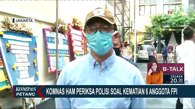 Komnas HAM Periksa Polisi Soal Penembakan Anggota FPI di Km 50 Tol Jakarta-Cikampek