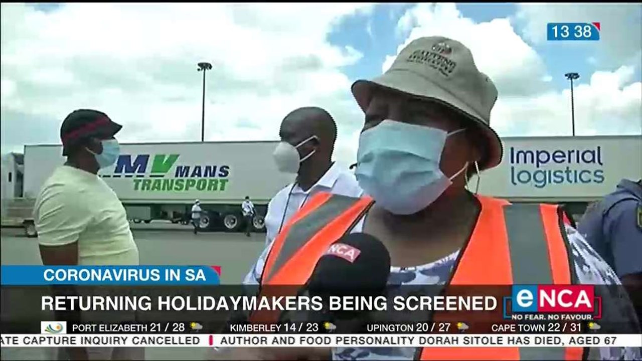Returning holidaymakers being screened