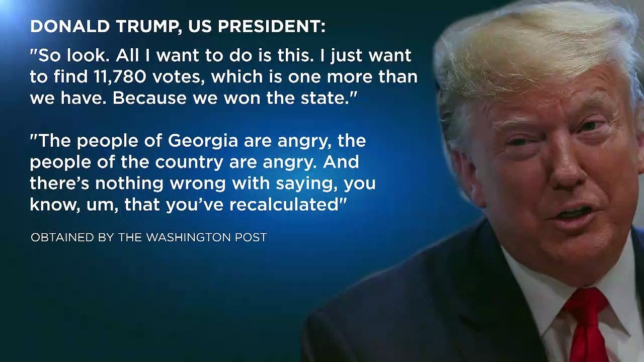 Las presiones de Trump para "recalcular" los votos y ganar en Georgia