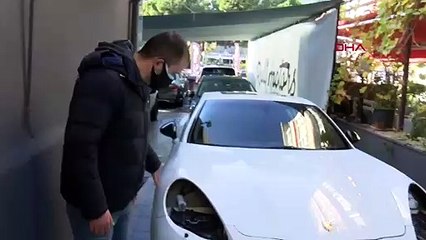 Lüks otomobilin farlarını 10 saniyede çaldılar | Video