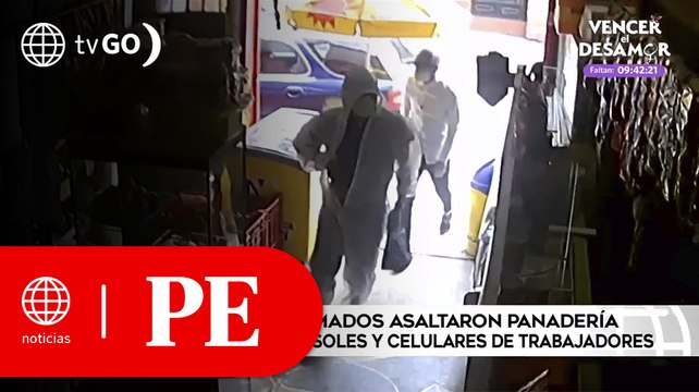 Delincuentes armados asaltaron panadería y se llevaron 1500 soles | Primera Edición