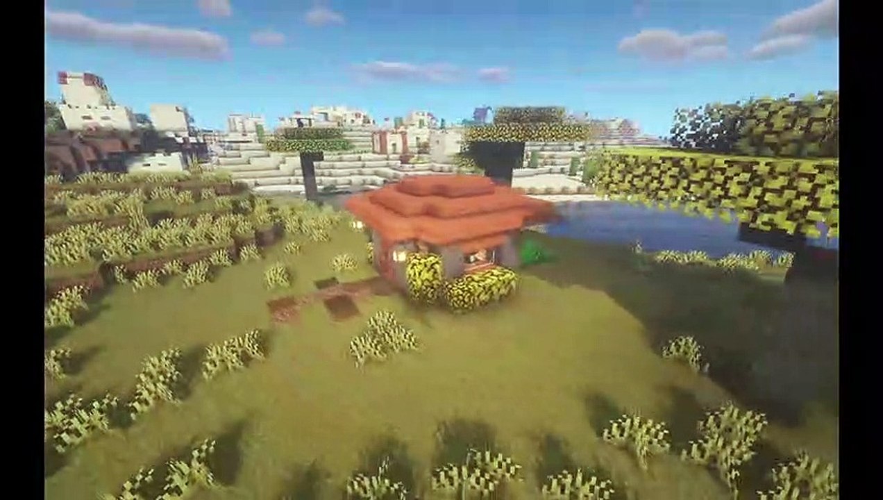 How to build a tiny Savannah house in Minecraft (with interior)