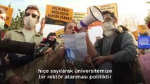 Boğaziçi Üniversitesi'nde Bulu protestosu: Kayyum rektör istemiyoruz