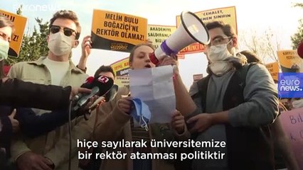 Download Video: Boğaziçi Üniversitesi'nde Bulu protestosu: Kayyum rektör istemiyoruz