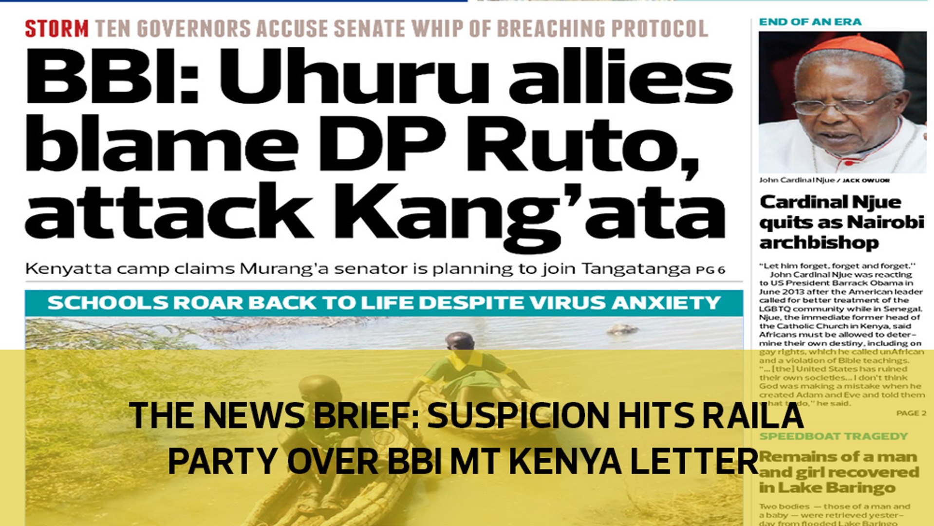 The News Brief Suspicion Hits Raila Party Over Bbi Mt Kenya Letter Video Dailymotion