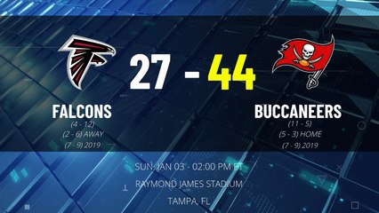 Falcons @ Buccaneers Game Recap for SUN, JAN 03 - 02:00 PM ET EST