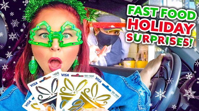 Surprising Drive-Thru Workers For The Holidays!? *Clevver Giftaway Finale*