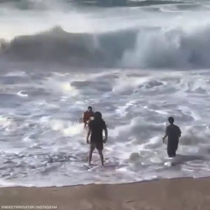 Un surfeur se jette à la mer pour sauver un nageur en difficulté à Hawaii