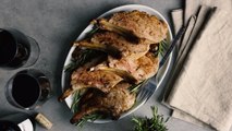 Brown Butter–Basted Pork Rack with Garlic and Rosemary