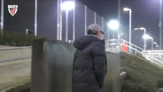 Marcelino dirige su primer entrenamiento con el Athletic
