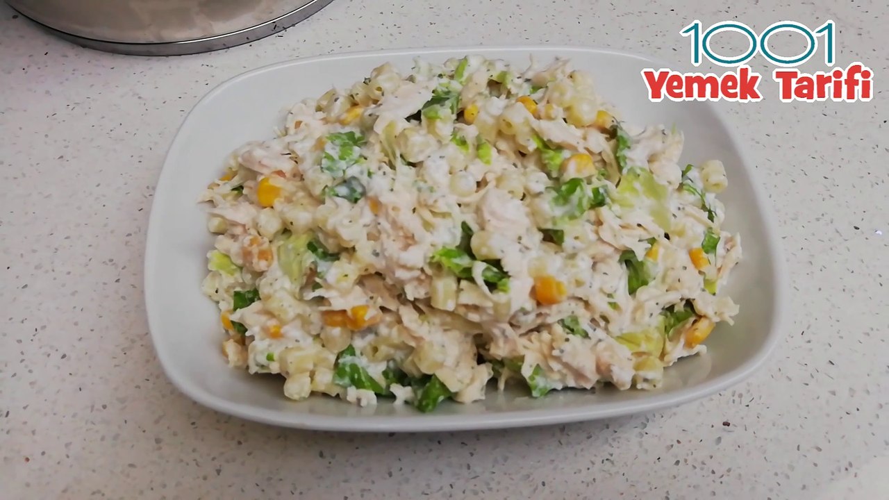 ✅GARANTİLİ: Tavuklu Diyet Salatası Tarifi (Makarnalı ve Yoğurtlu)