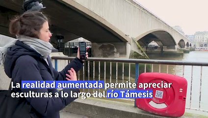 Exhibición de realidad aumentada a lo largo de Londres