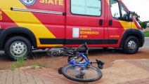 Moto e bicicleta colidem na Rua Europa, no Morumbi, deixando ciclista de 28 anos ferido