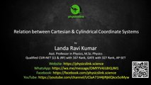 Relation between Cartesian and Cylindrical Coordinate Systems