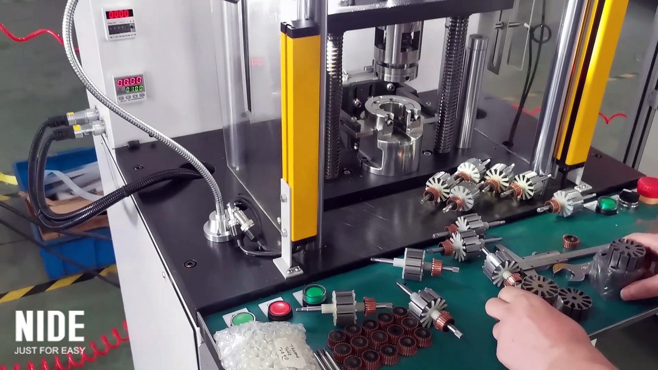 how to set up the length between end cap and shaft end of rotor winding machine