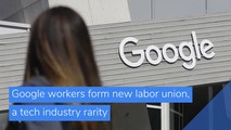 Google workers form new labor union, a tech industry rarity, and other top stories in business from January 05, 2021.