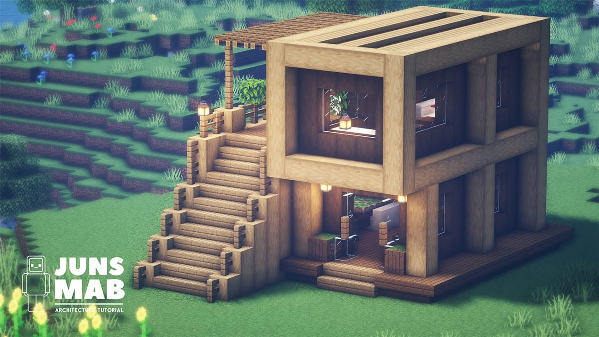 Minecraft, house, wood  1920x1080 Wallpaper 