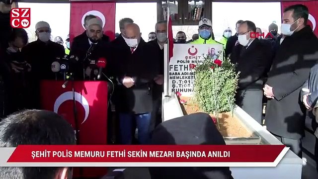Şehit polis Fethi Sekin kabri başında anıldı