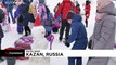 شاهد: روس يستمتعون بفصل الشتاء وسط مهرجان مخصص لـ